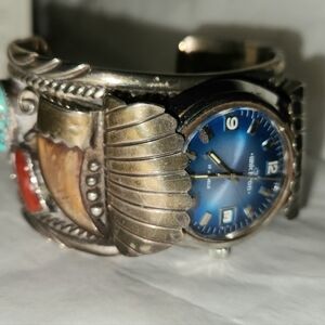 Turquoise bear claw watch band
